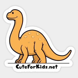 CuteForKids - Brontosaurus - Branded Sticker